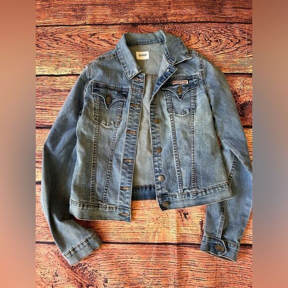 Hudson Girls Light Wash Long Sleeve Jean Jacket Size XL - Picture 3 of 10